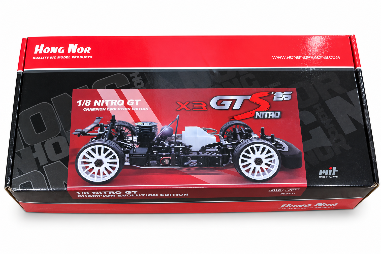 Nitro RC touring car on the track